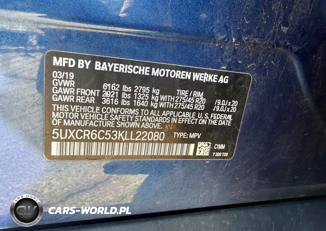 2019 BMW X5 xDrive40I VIN:5UXCR6C53KLL22080 - 12