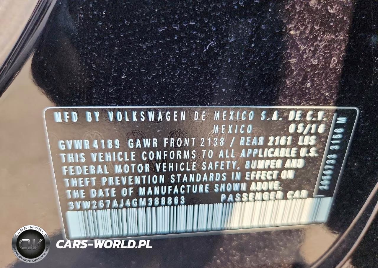 2016 Volkswagen Jetta S VIN:3VW267AJ4GM388863 - 12