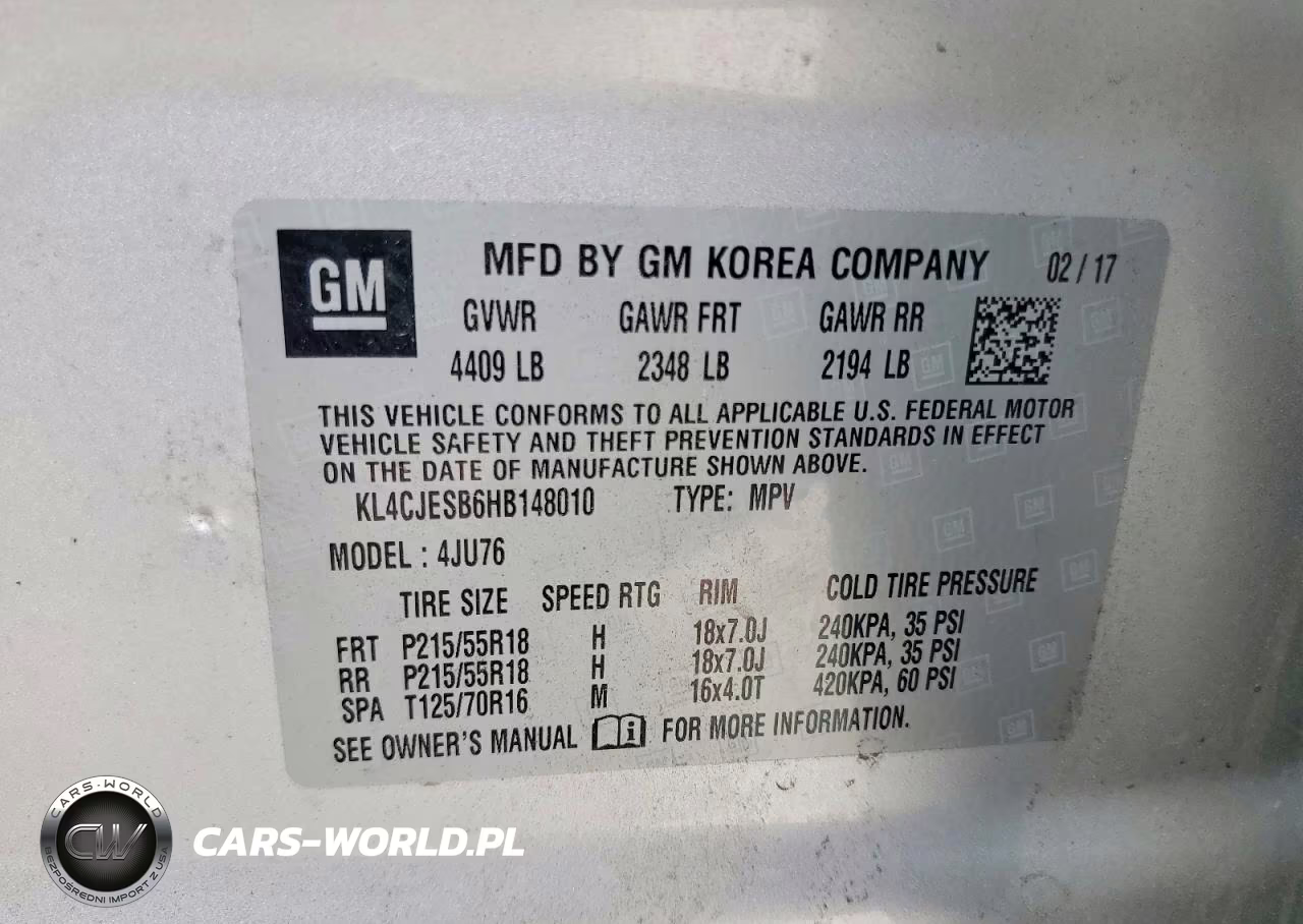 2017 Buick Encore Preferred VIN:KL4CJESB6HB148010 - 13