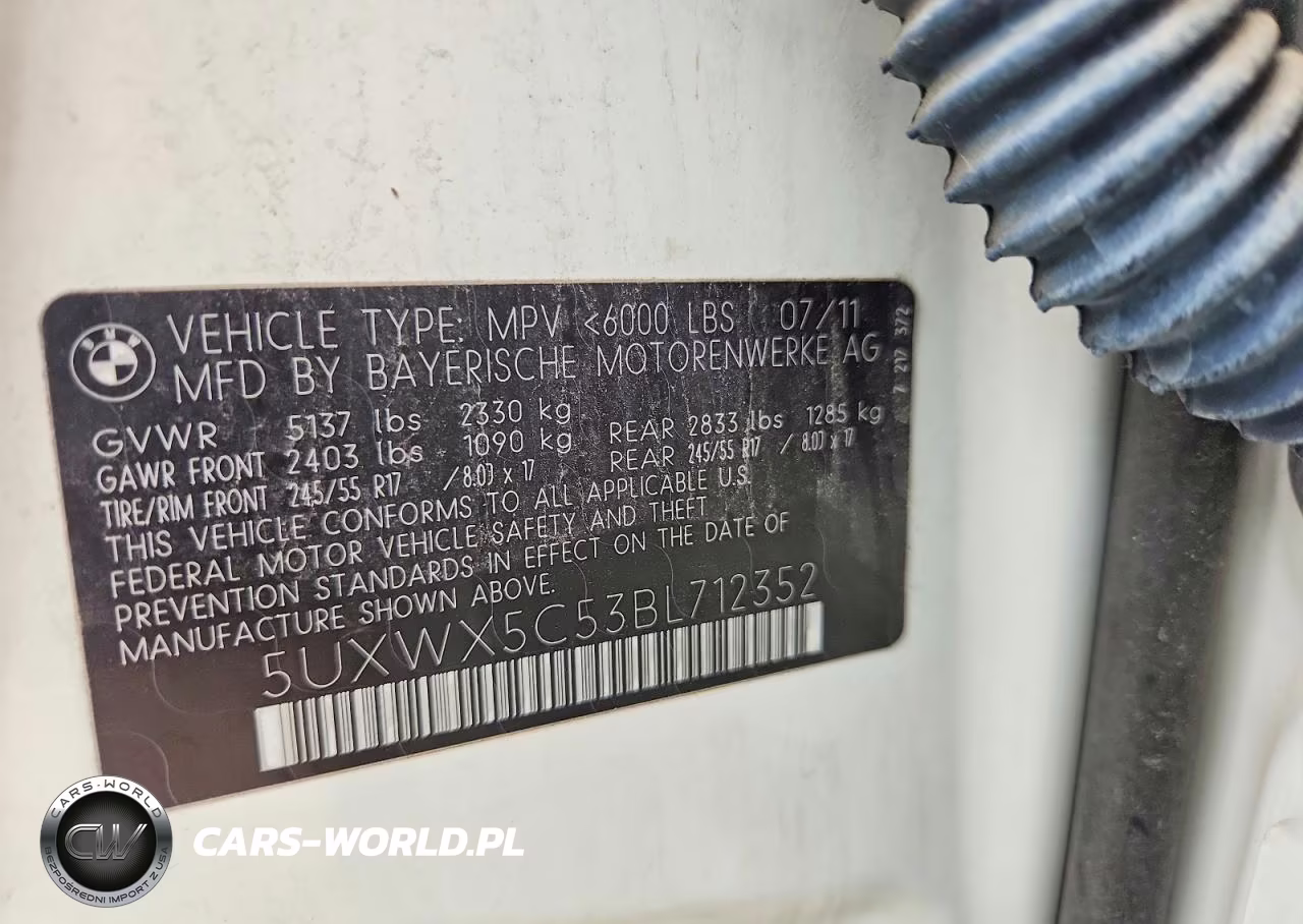 2011 BMW X3 xDrive28I VIN:5UXWX5C53BL712352 - 12