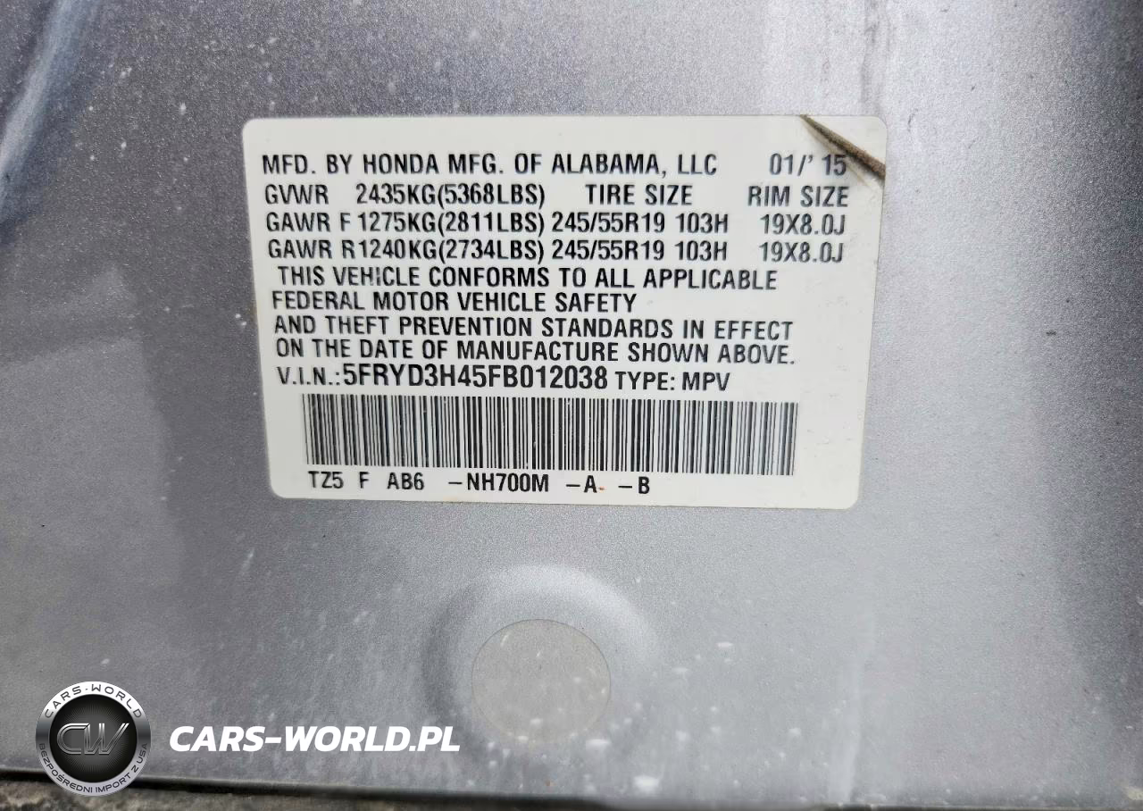 2015 Acura Mdx Technology VIN:5FRYD3H45FB012038 - 12