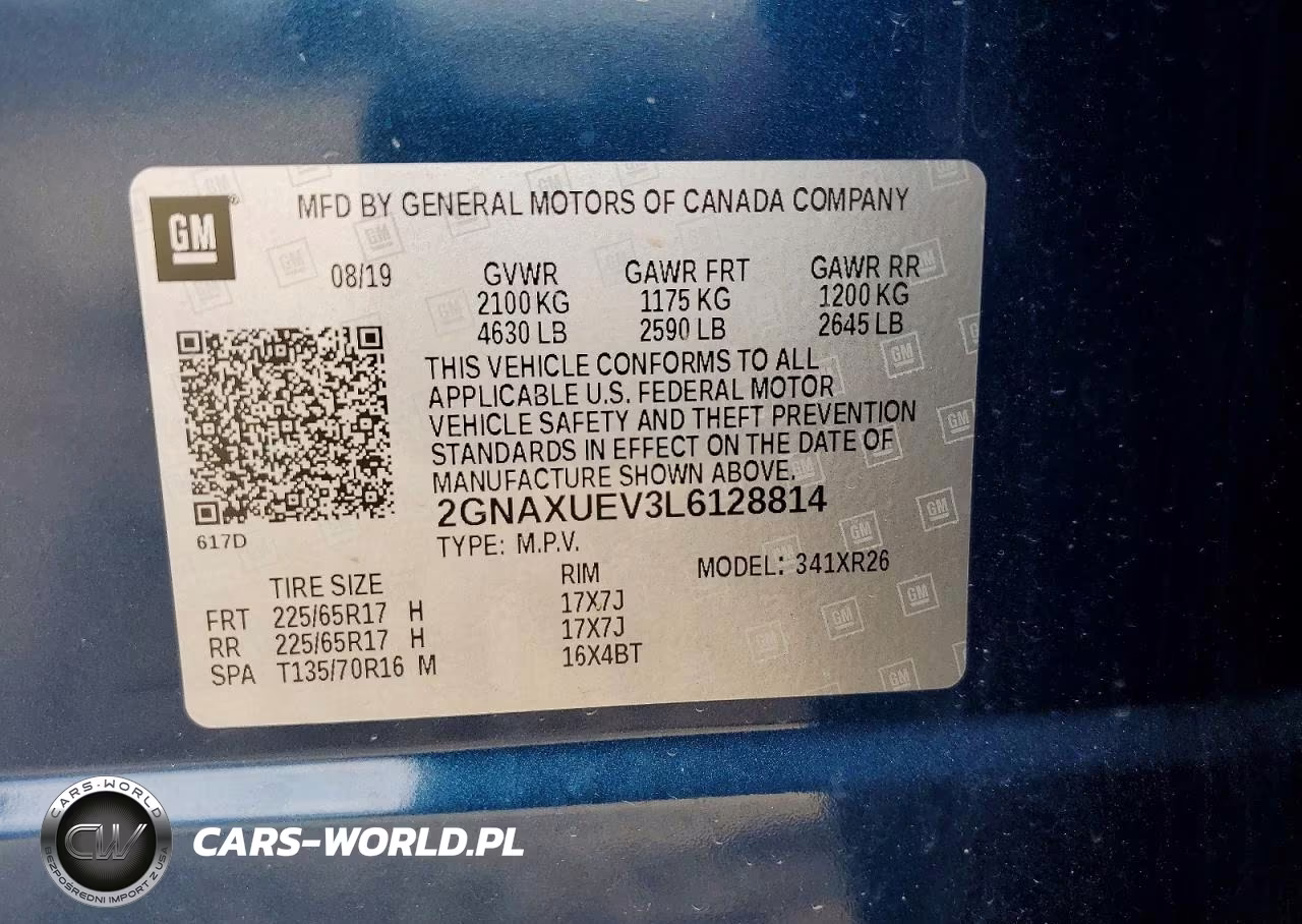 2020 Chevrolet Equinox Lt VIN:2GNAXUEV3L6128814 - 13