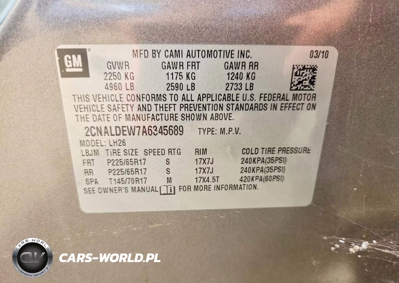 2010 Chevrolet Equinox Lt VIN:2CNALDEW7A6345689 - 14