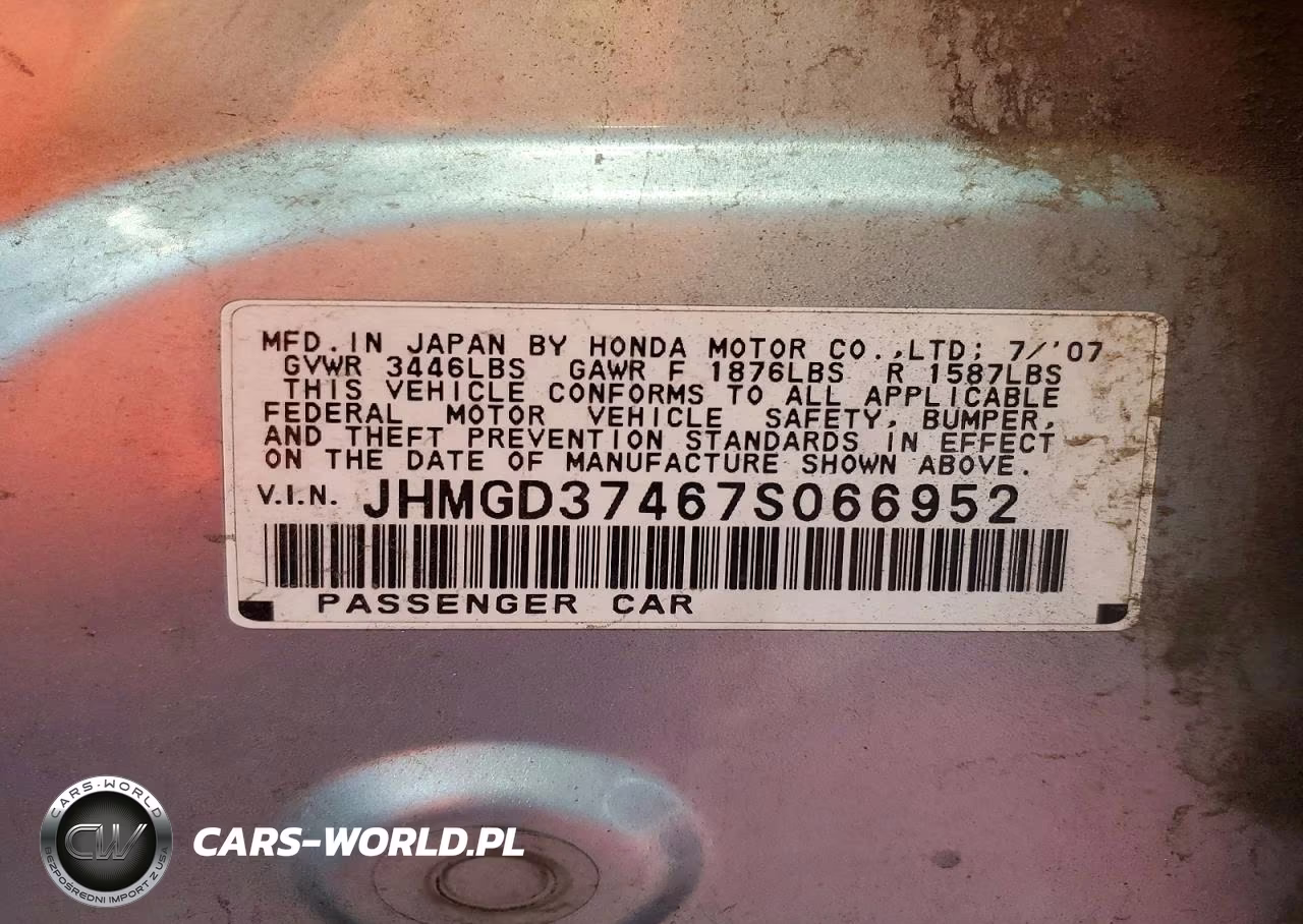 2007 Honda Fit VIN:JHMGD37467S066952 - 12