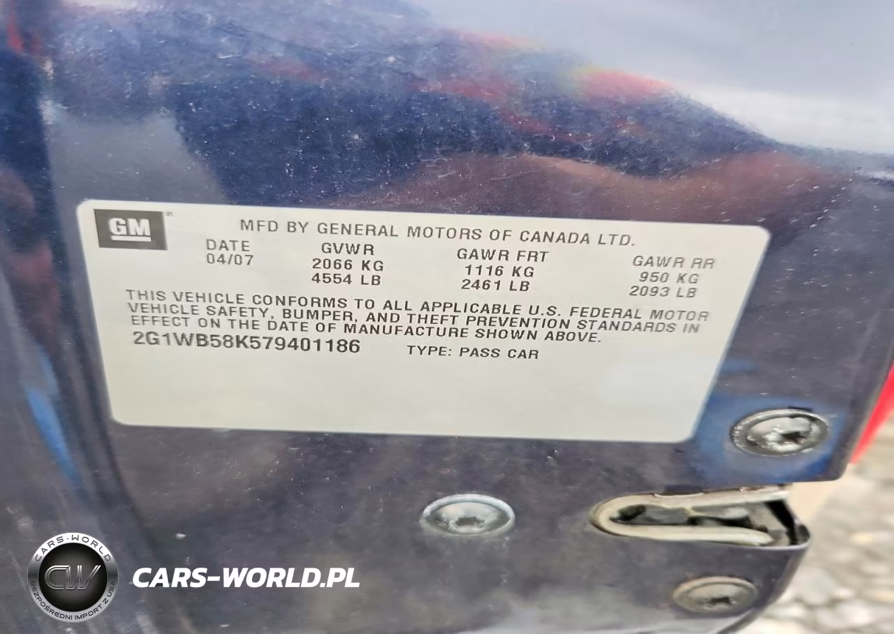 2007 Chevrolet Impala Ls VIN:2G1WB58K579401186 - 12