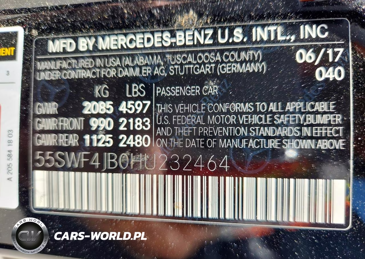 2017 Mercedes-Benz C 300 VIN:55SWF4JB0HU232464 - 12