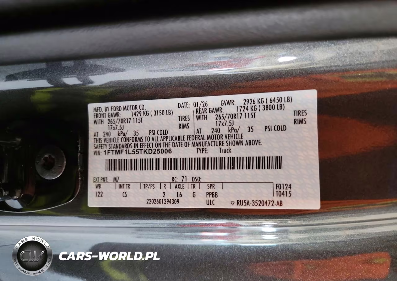 2026 Ford F150 Xl VIN:1FTMF1L55TKD25006 - 12