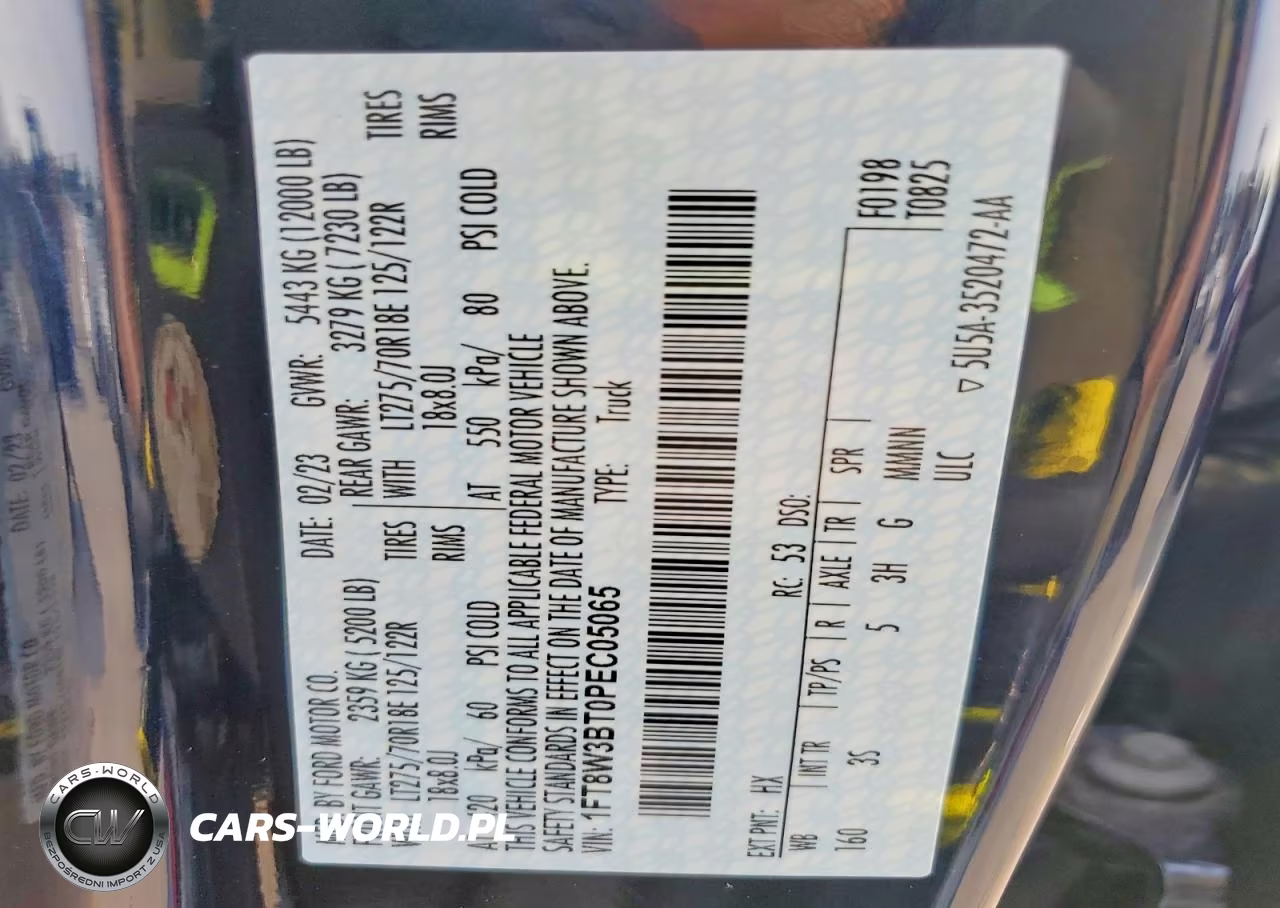 2023 Ford F350 Super Duty VIN:1FT8W3BT0PEC05065 - 12