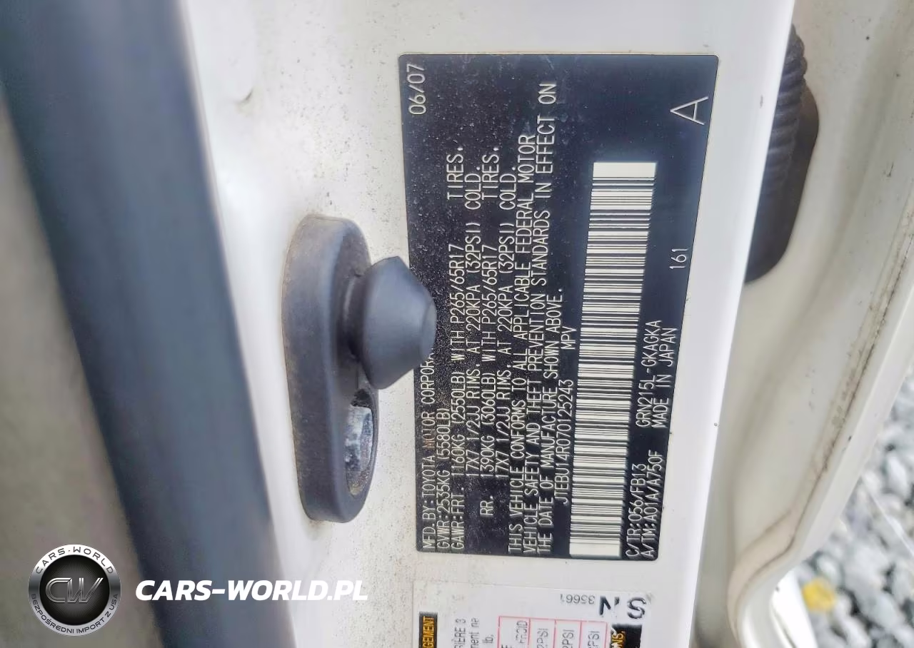 2007 Toyota 4Runner Sport Edition VIN:JTEBU14R070125243 - 13