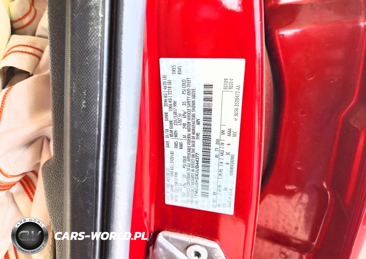 2018 Ford Escape Sel VIN:1FMCU0HDXJUB44377 - 13
