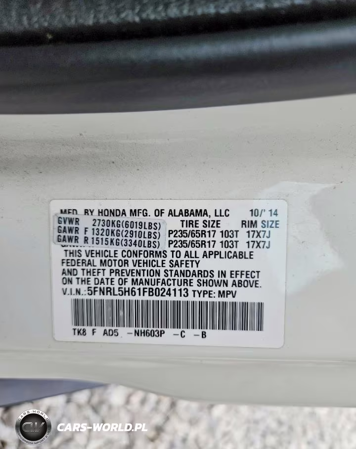 2015 Honda Odyssey Exl VIN:5FNRL5H61FB024113 - 13