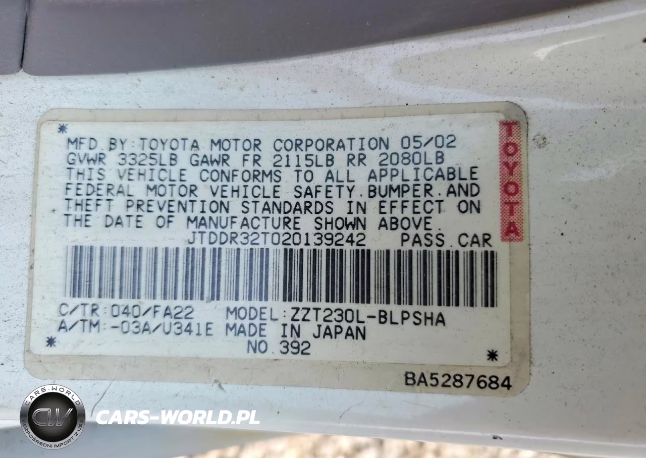 2002 Toyota Celica Gt VIN:JTDDR32T020139242 - 12