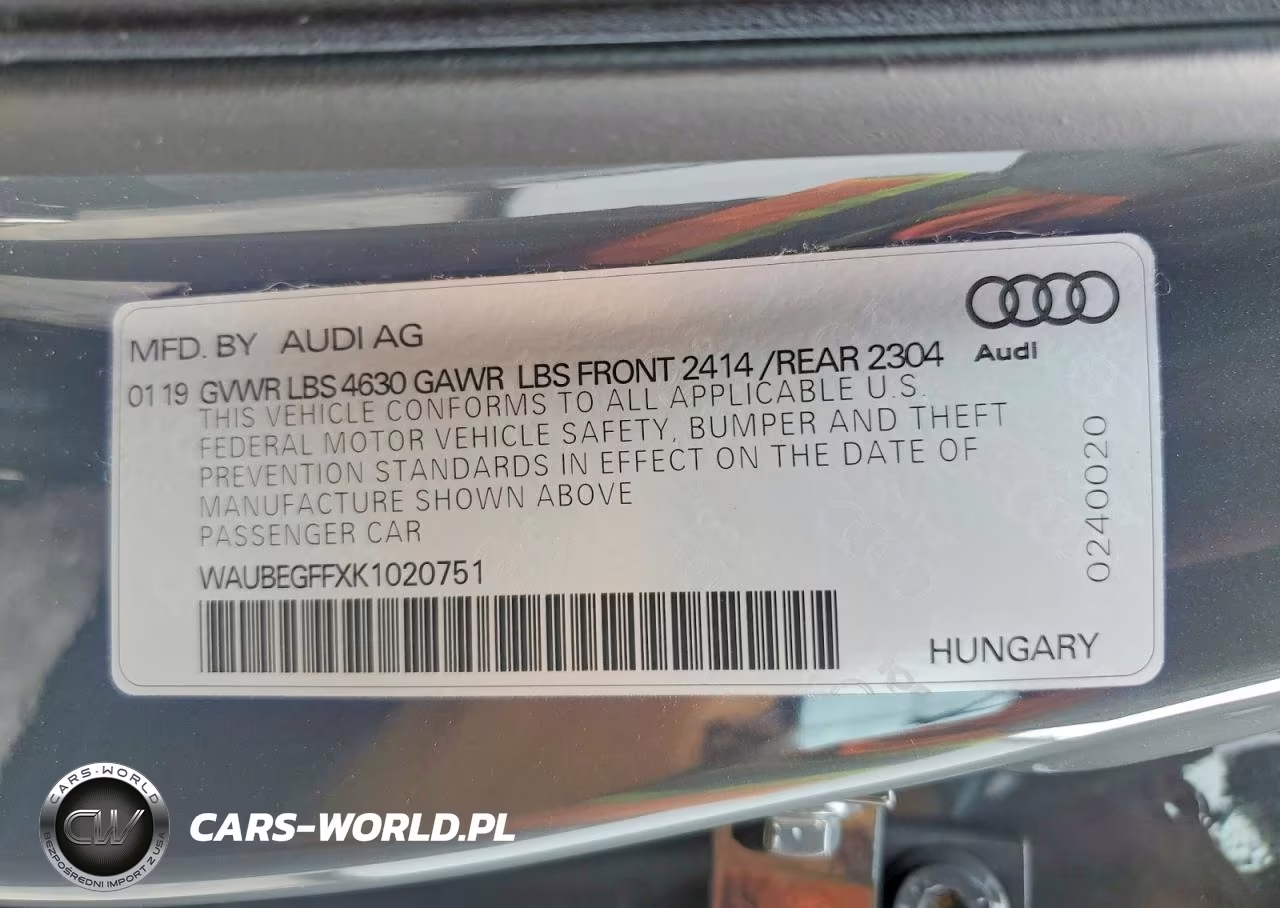 2019 Audi A3 Premium VIN:WAUBEGFFXK1020751 - 12
