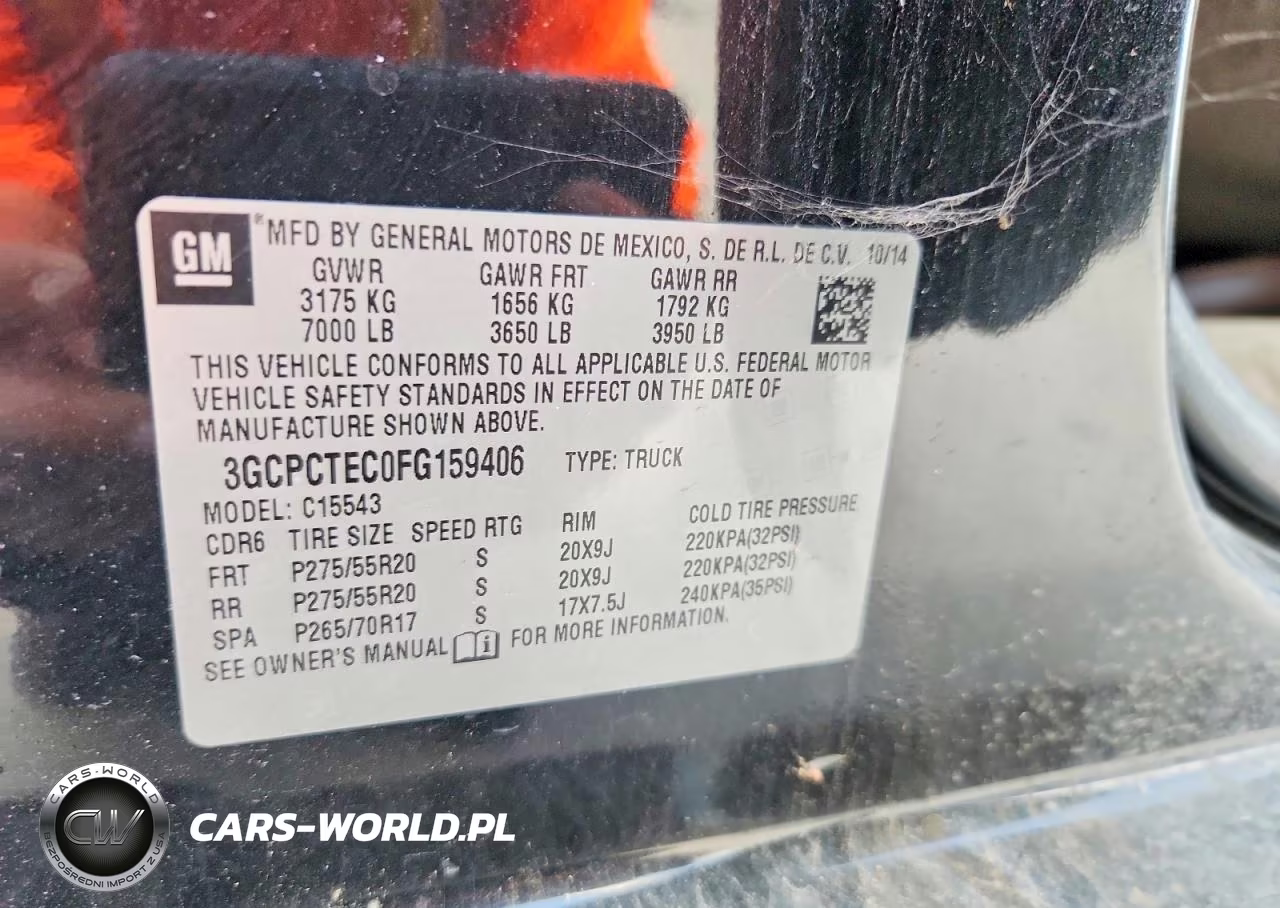 2015 Chevrolet Silverado C1500 High Country VIN:3GCPCTEC0FG159406 - 12