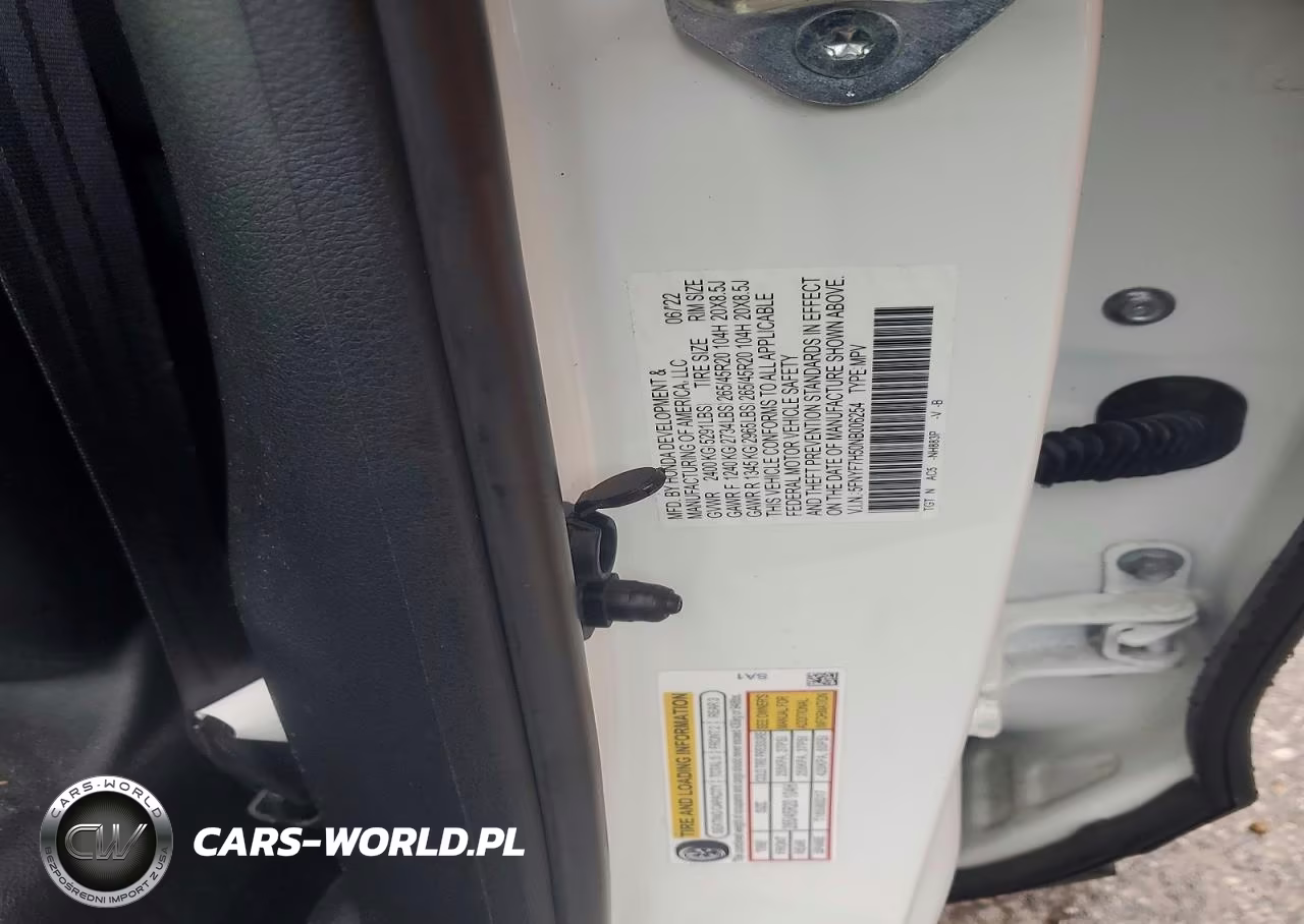 2022 Honda Passport Exl VIN:5FNYF7H50NB006254 - 13