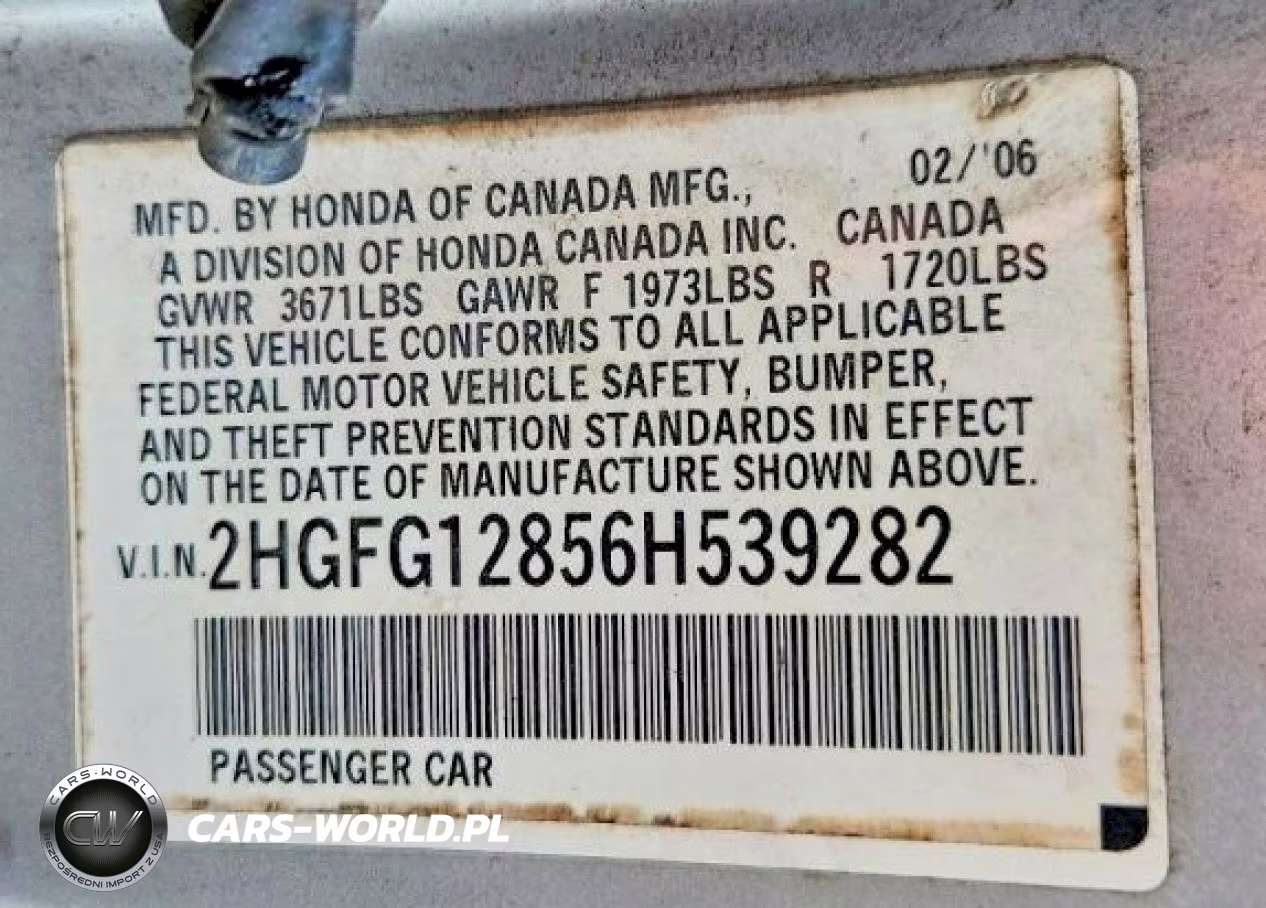 2006 Honda Civic Ex VIN:2HGFG12856H539282 - 12