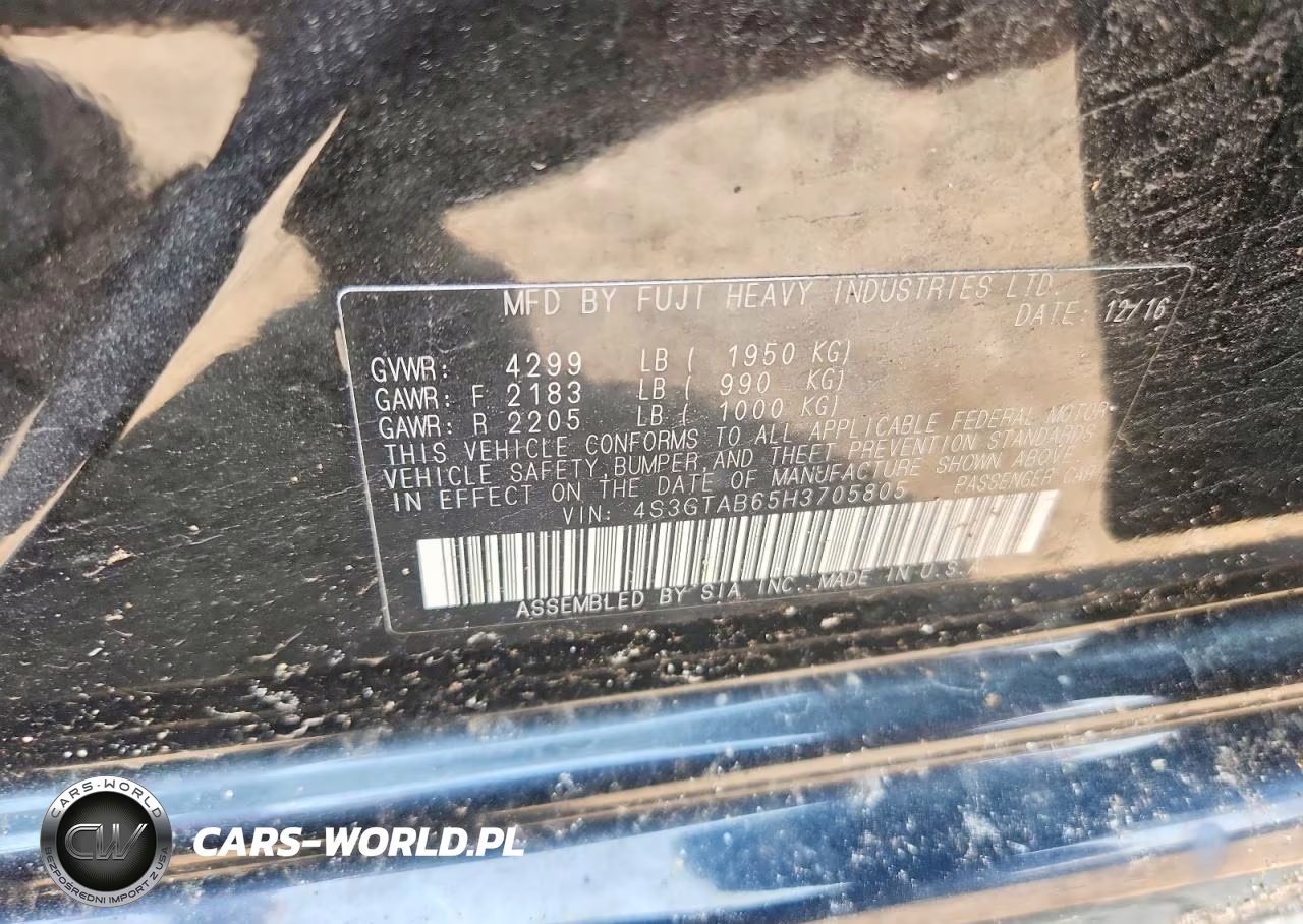 2017 Subaru Impreza Premium VIN:4S3GTAB65H3705805 - 12