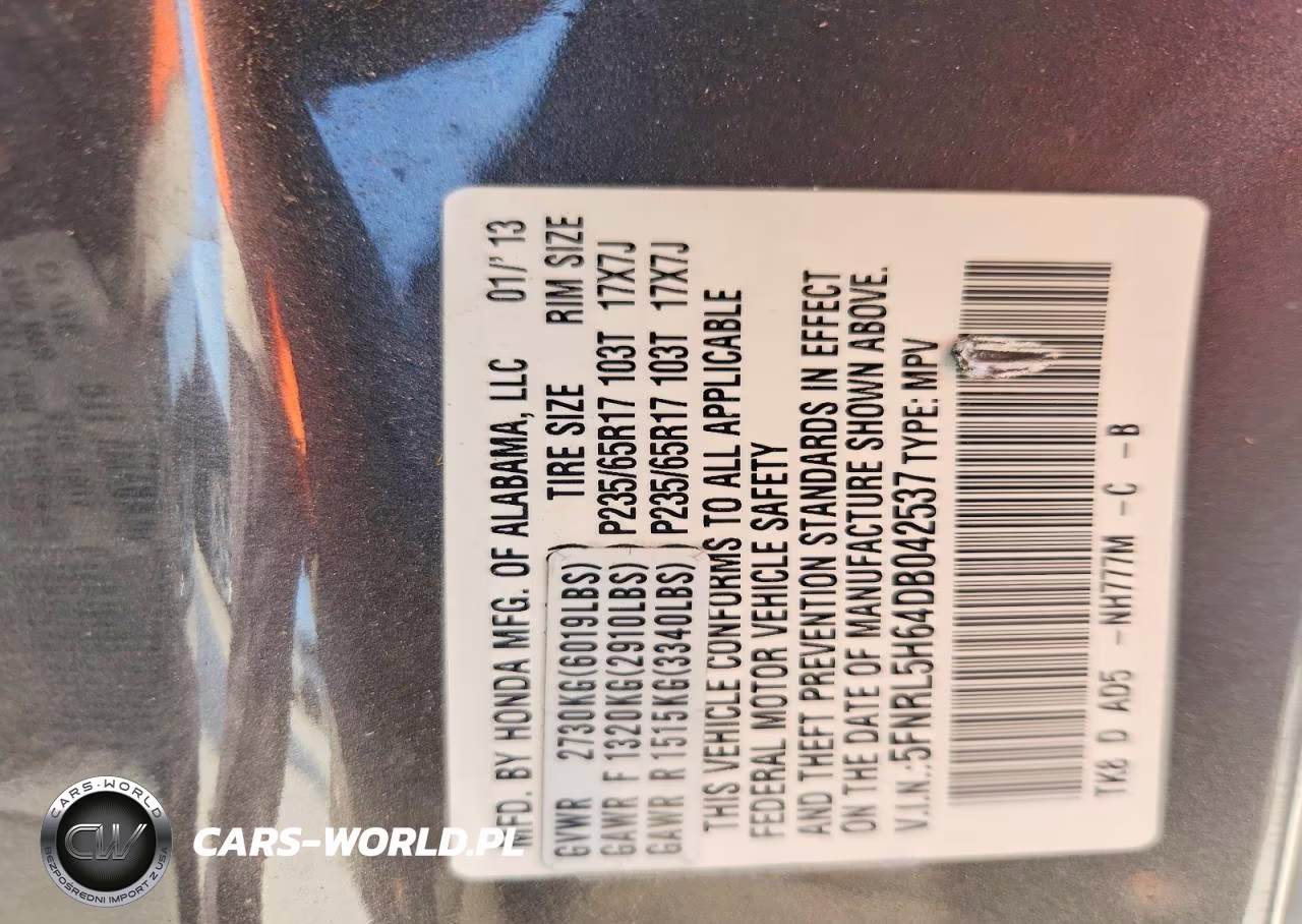 2013 Honda Odyssey Exl VIN:5FNRL5H64DB042537 - 14