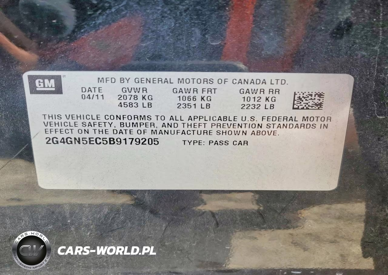 2011 Other Boat 0B260Fl10 Cxl VIN:2G4GN5EC5B9179205 - 13
