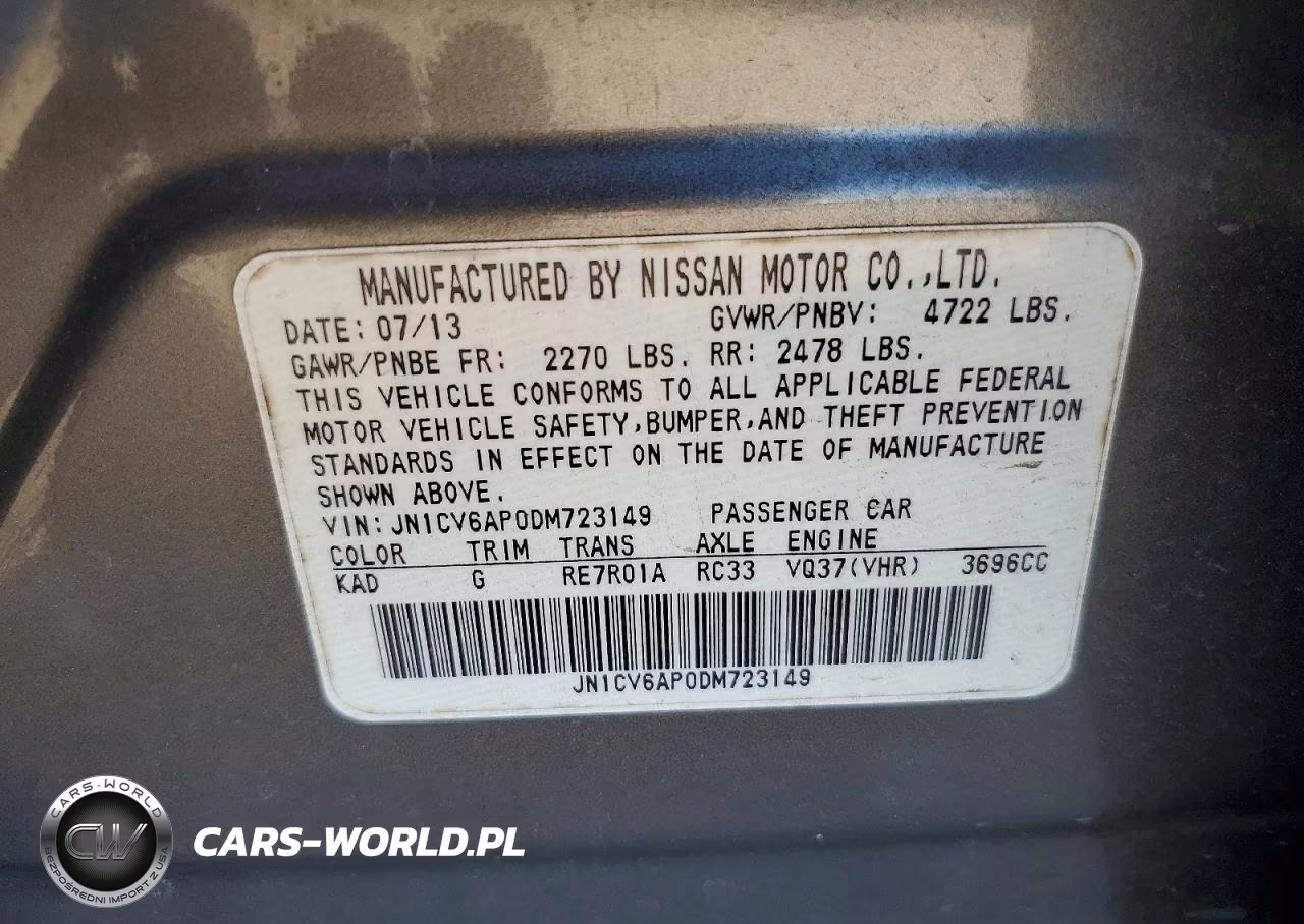 2013 Infiniti G37 Sedan Journey VIN:JN1CV6AP0DM723149 - 12