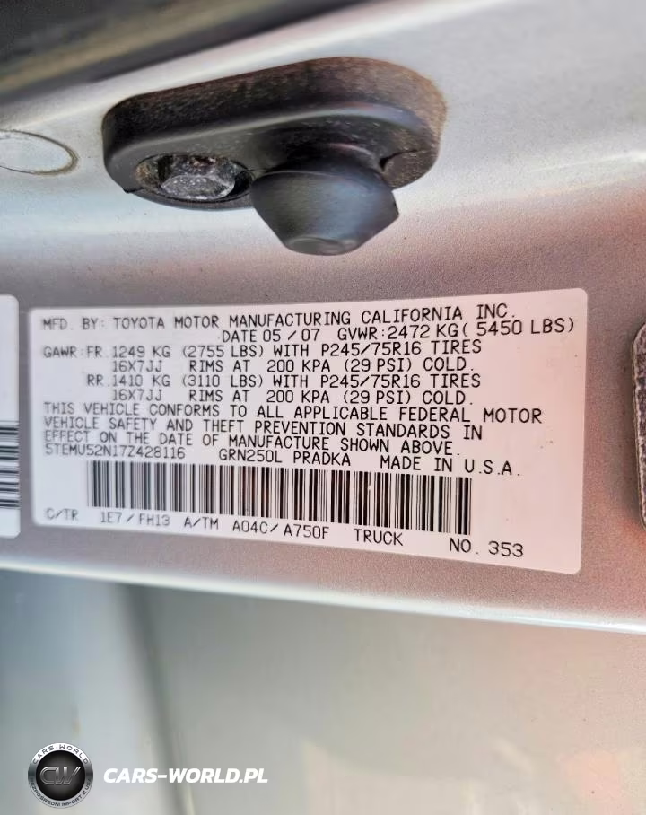 2007 Toyota Tacoma Double Cab Long Bed VIN:5TEMU52N17Z428116 - 12