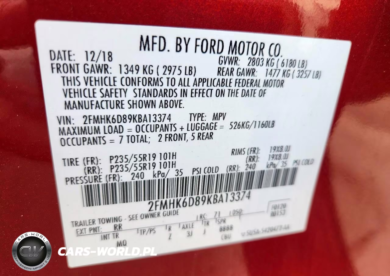 2019 Ford Flex Limited VIN:2FMHK6D89KBA13374 - 14