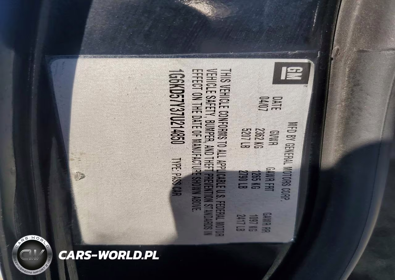 2007 Cadillac Dts VIN:1G6KD57Y37U214850 - 12