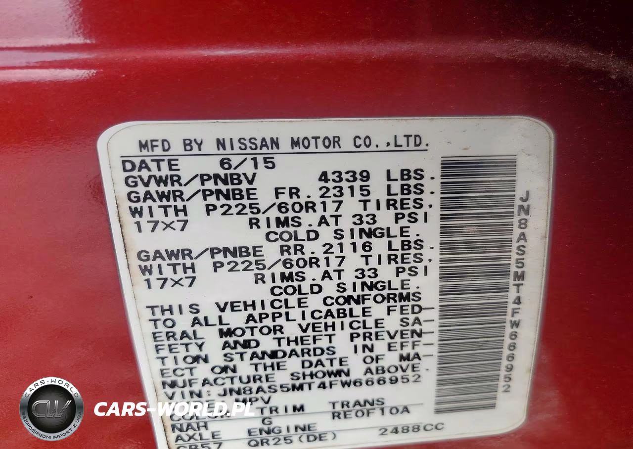 2015 Nissan Rogue Select S VIN:JN8AS5MT4FW666952 - 13