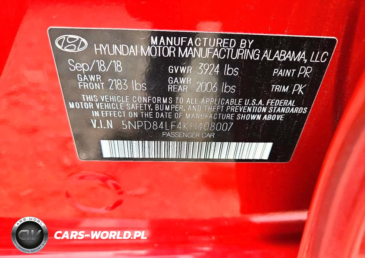 2019 Hyundai Elantra Sel VIN:5NPD84LF4KH408007 - 13