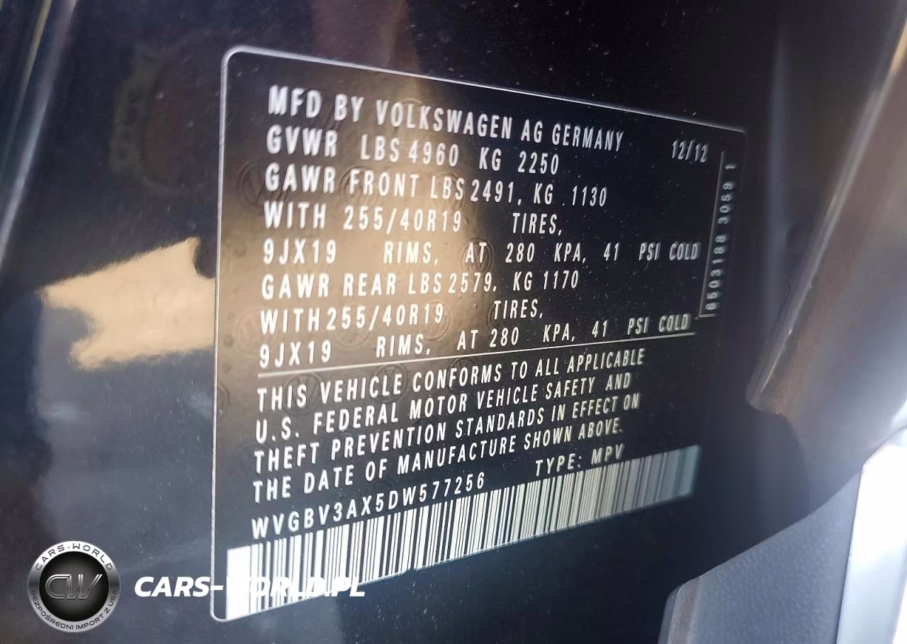 2013 Volkswagen Tiguan S VIN:WVGBV3AX5DW577256 - 13