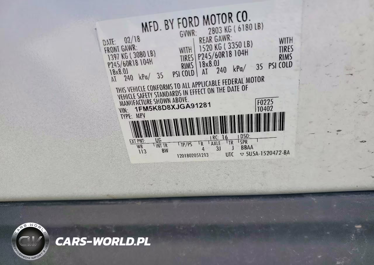 2018 Ford Explorer Xlt VIN:1FM5K8D8XJGA91281 - 14