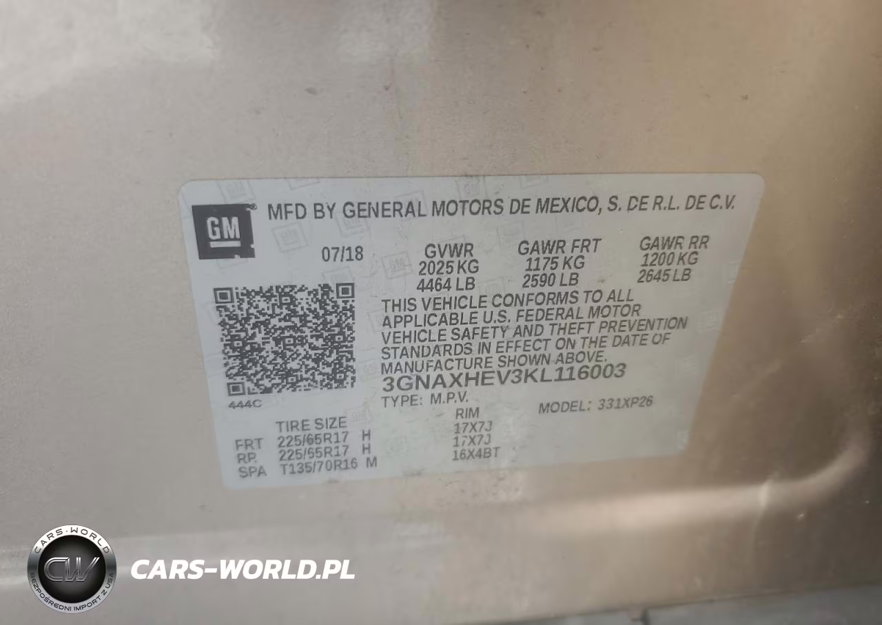 2019 Chevrolet Equinox Ls VIN:3GNAXHEV3KL116003 - 13