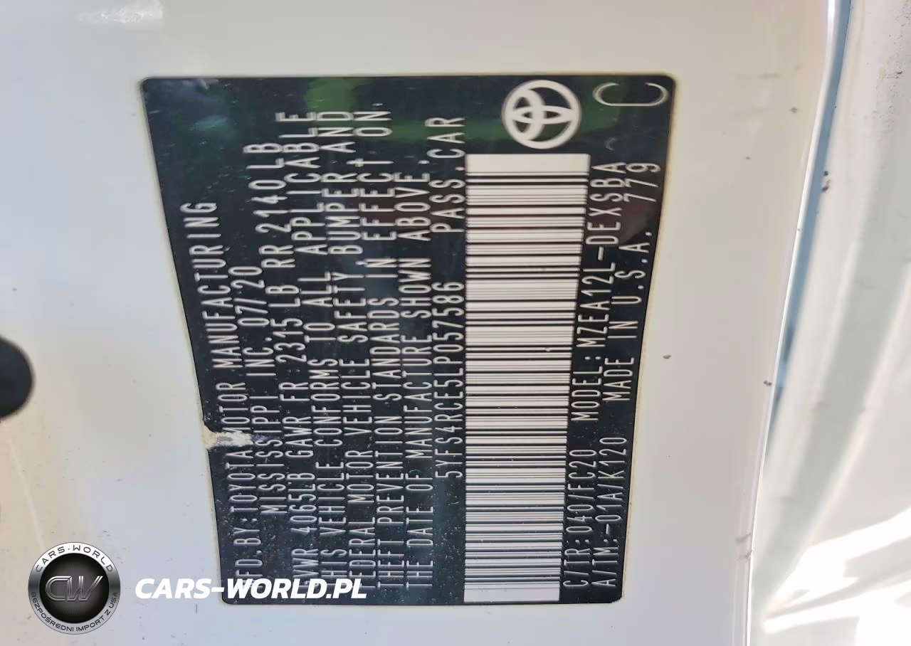 2020 Toyota Corolla Se VIN:5YFS4RCE5LP057586 - 12