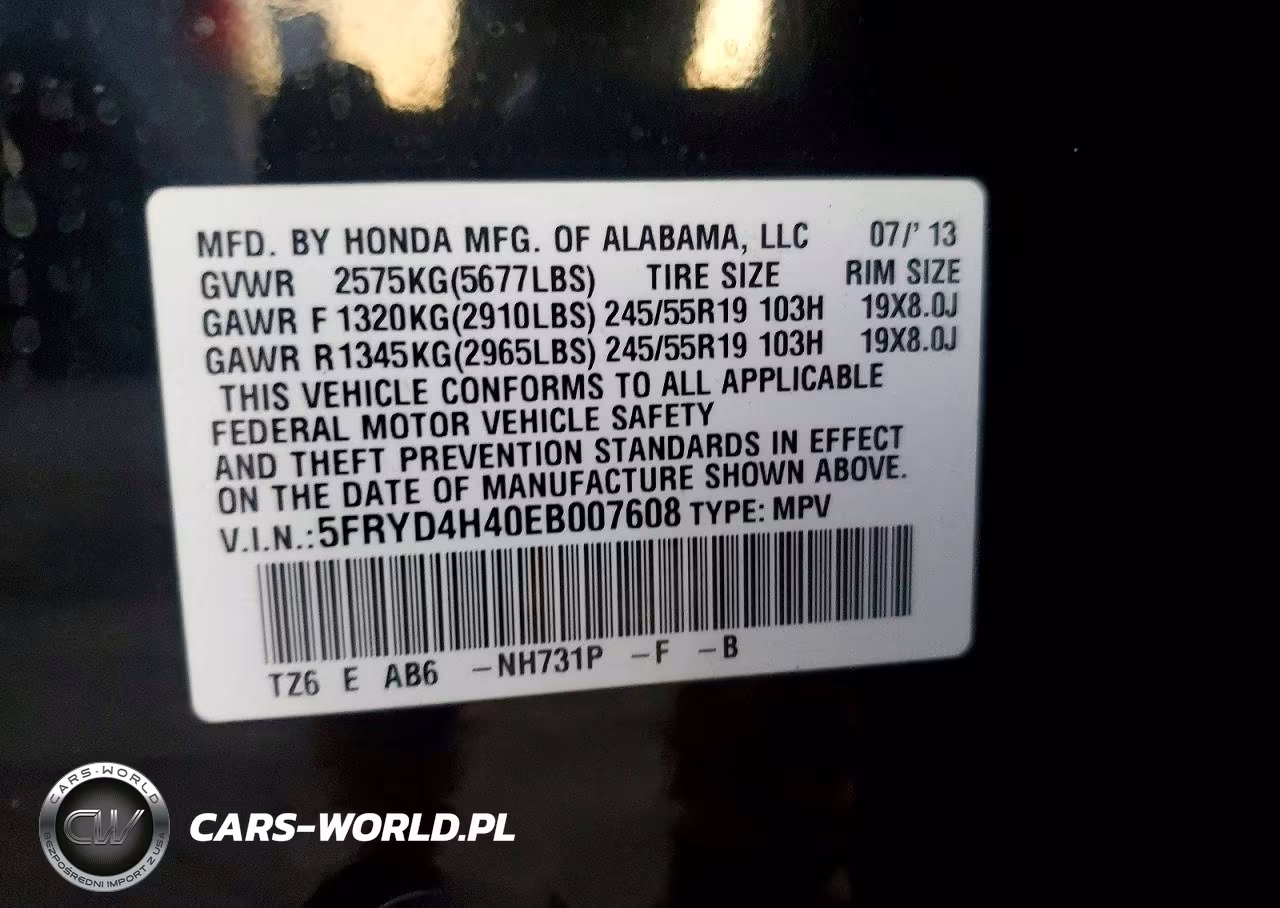 2014 Acura Mdx Technology VIN:5FRYD4H40EB007608 - 13