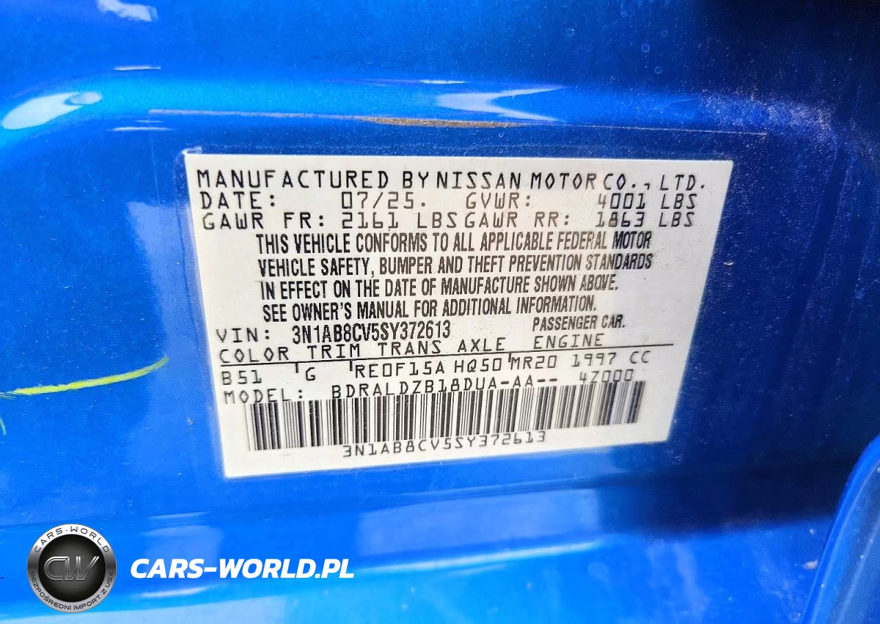 2025 Nissan Sentra Sv VIN:3N1AB8CV5SY372613 - 12