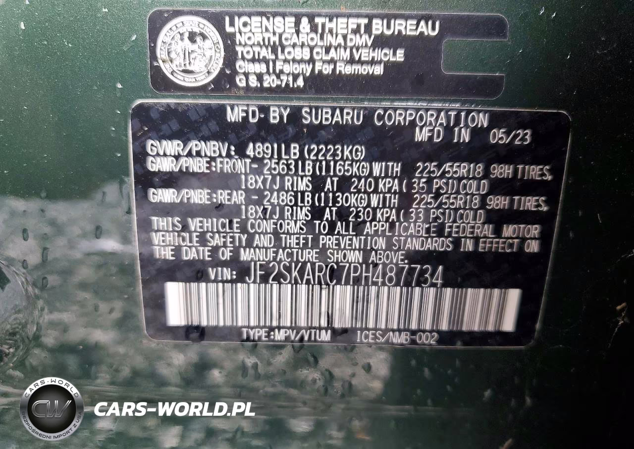 2023 Subaru Forester Touring VIN:JF2SKARC7PH487734 - 12