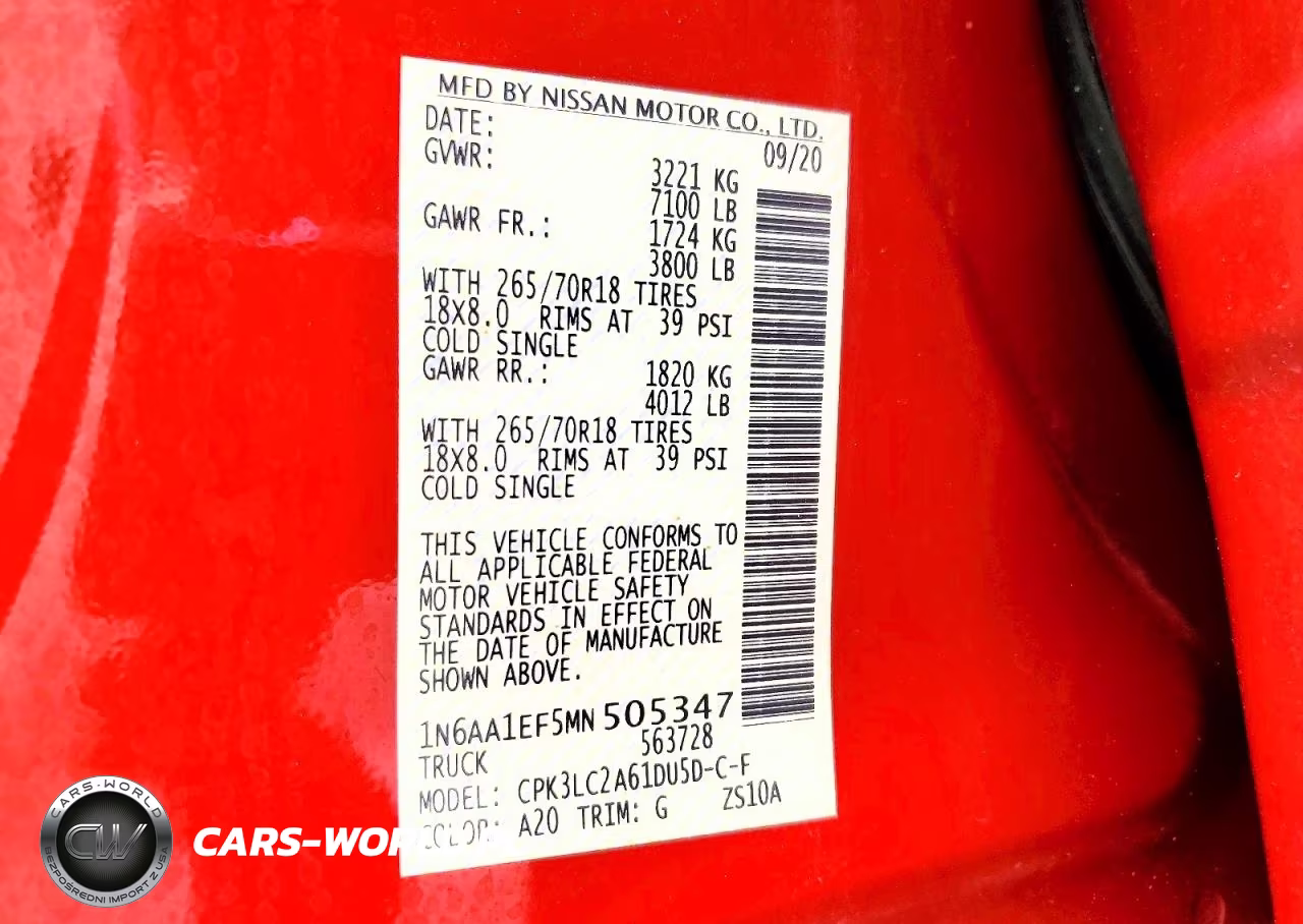 2021 Nissan Titan Sv VIN:1N6AA1EF5MN505347 - 12