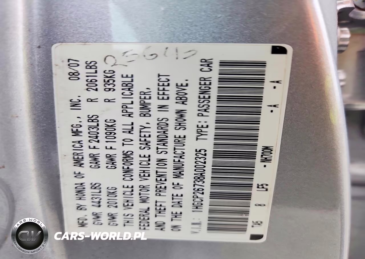 2008 Honda Accord Ex VIN:1HGCP26738A002325 - 12