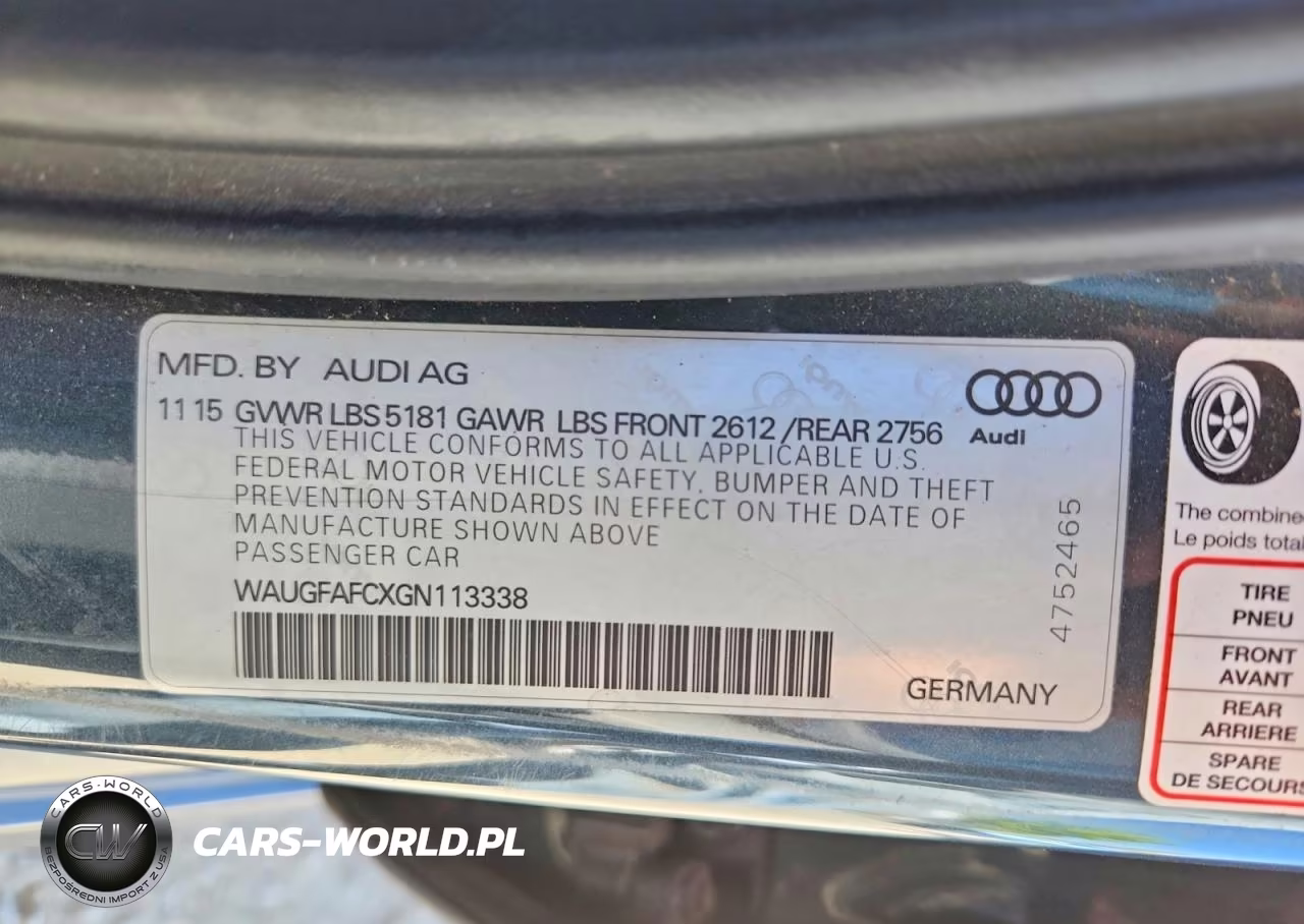 2016 Audi A6 Premium Plus VIN:WAUGFAFCXGN113338 - 12