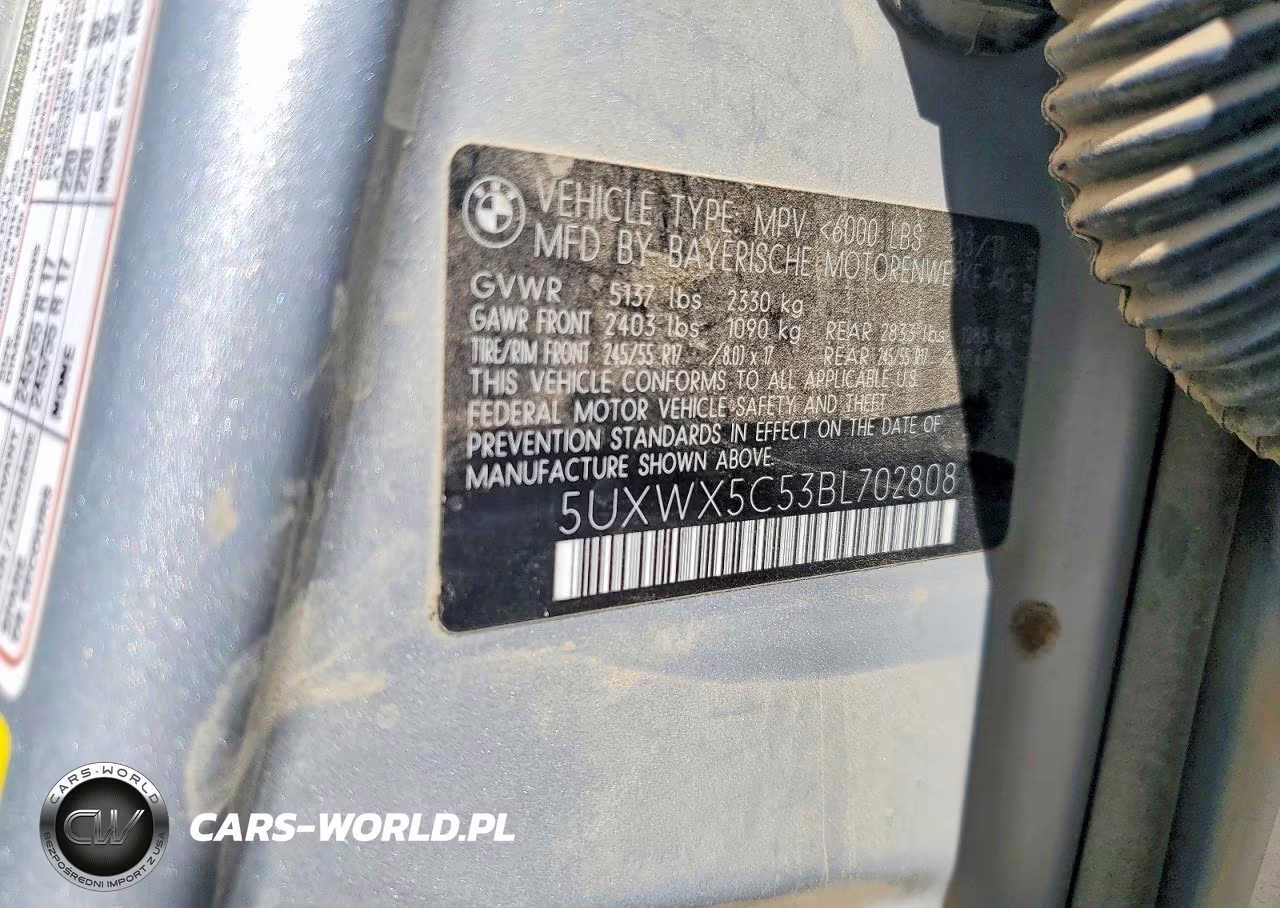 2011 BMW X3 xDrive28I VIN:5UXWX5C53BL702808 - 12