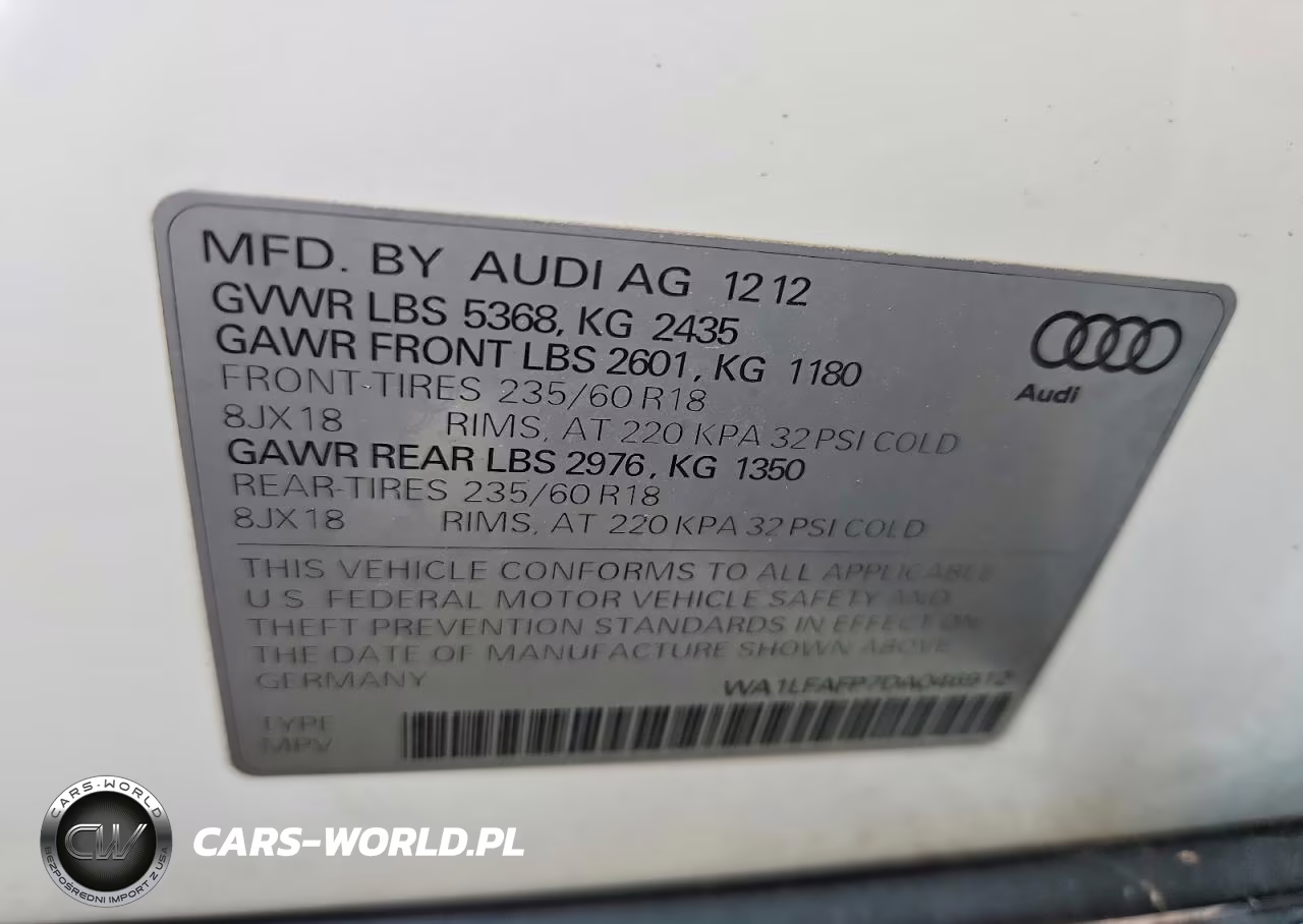 2013 Audi Q5 Premium Plus VIN:WA1LFAFP7DA046912 - 13