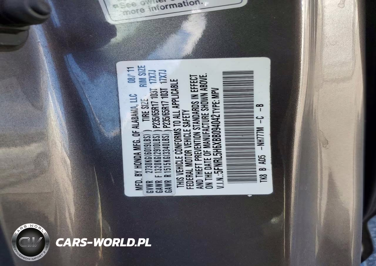2011 Honda Odyssey Exl VIN:5FNRL5H6XBB094042 - 13