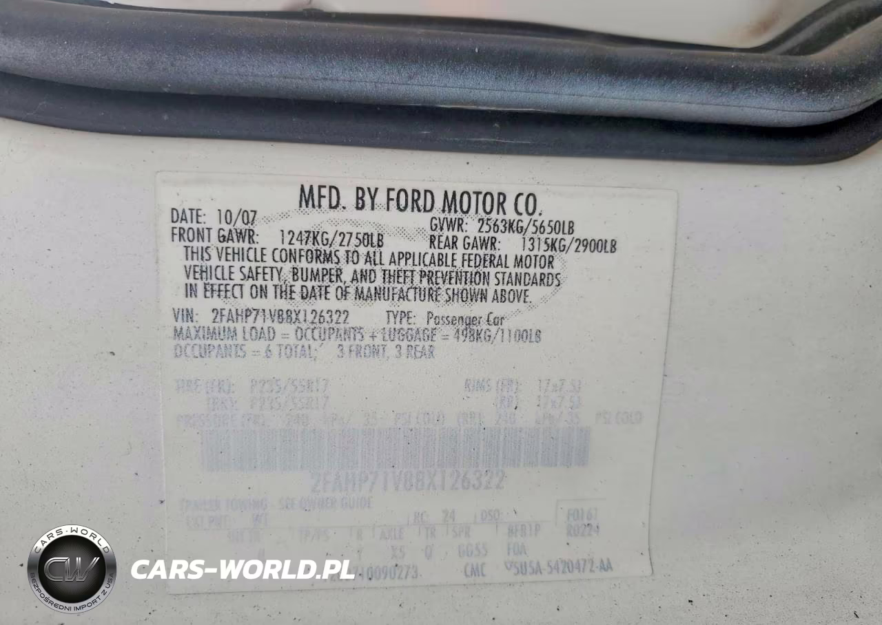 2008 Ford Crown Victoria Police Interceptor VIN:2FAHP71V88X126322 - 12