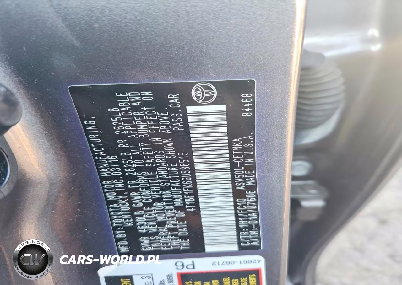 2016 Toyota Camry Le VIN:4T1BF1FK6GU586515 - 12