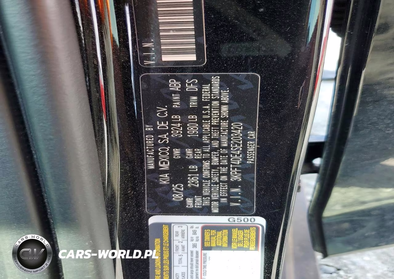 2025 Kia K4 Lx VIN:3KPFT4DE4SE203420 - 13