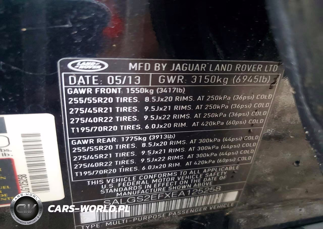 2014 Land Rover Range Rover Supercharged VIN:SALGS2EFXEA125258 - 13