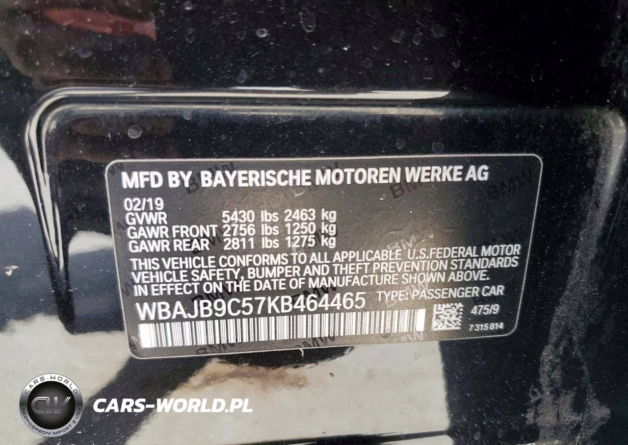 2019 BMW M550Xi VIN:WBAJB9C57KB464465 - 13