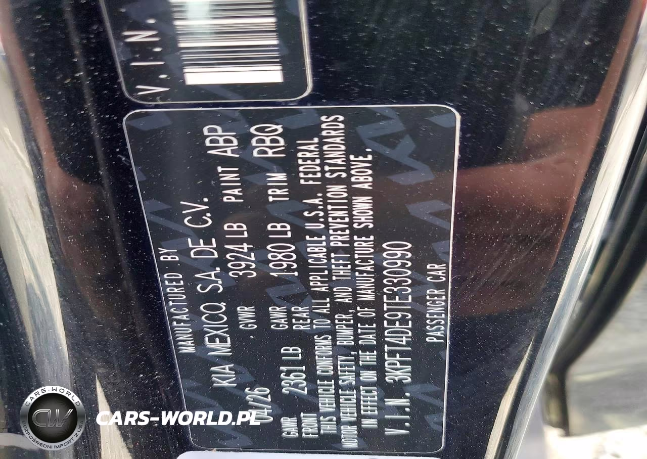 2026 Kia K4 Lx VIN:3KPFT4DE9TE330990 - 12