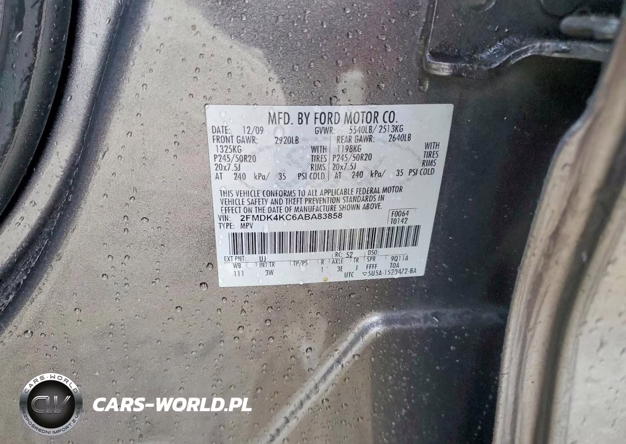 2010 Ford Edge Limited VIN:2FMDK4KC6ABA83858 - 12