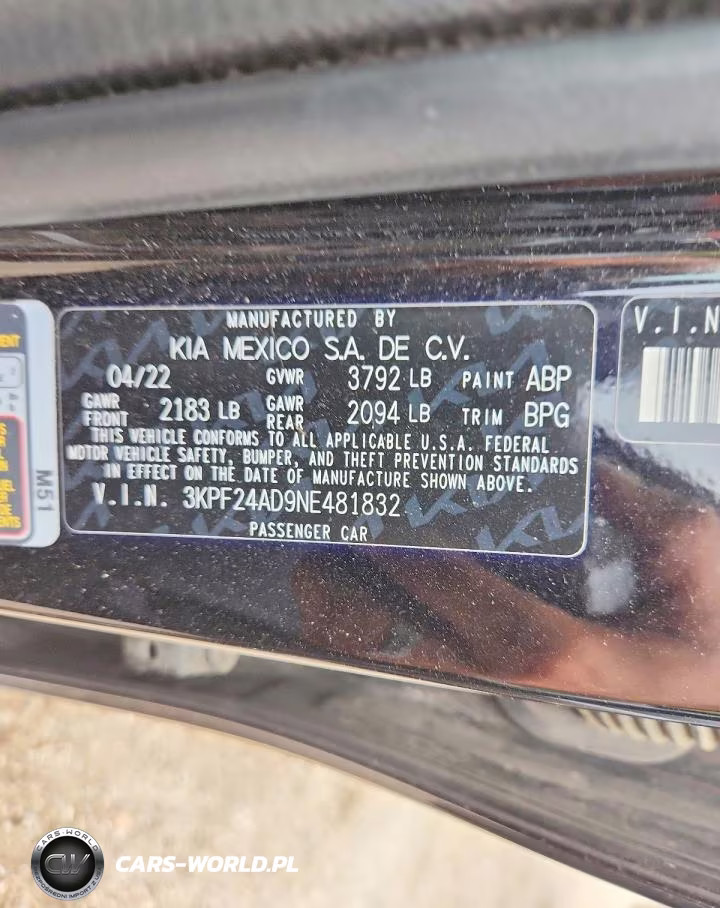 2022 Kia Forte Lxs VIN:3KPF24AD9NE481832 - 13